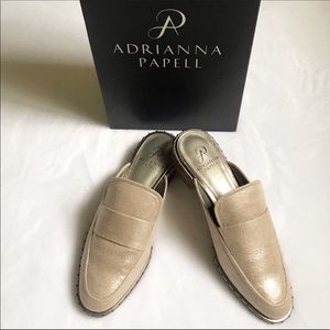 Adrianna Papell Champagne Metallic Mules